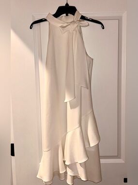 Vince Camuto Women's Halter Neck Bow Crepe Shift Dress